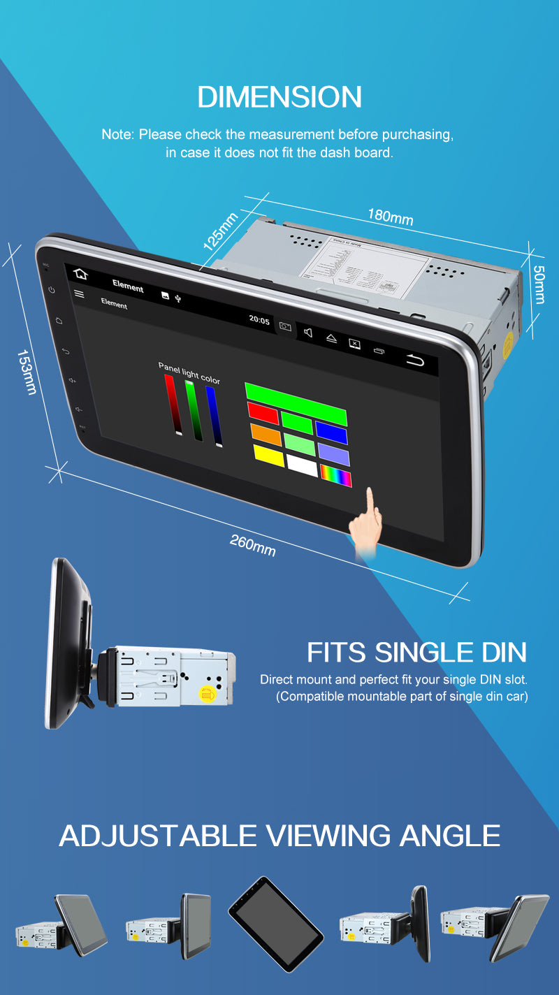 autoradio 1 din touchscreen