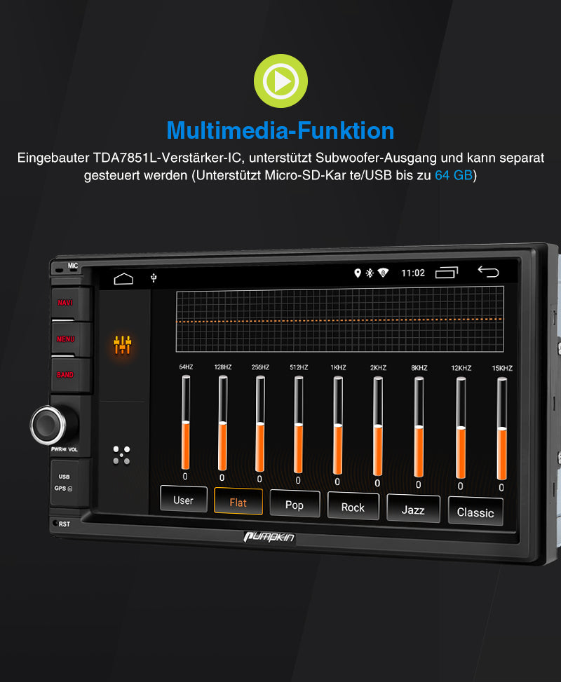 2 din touch screen android autoradio
