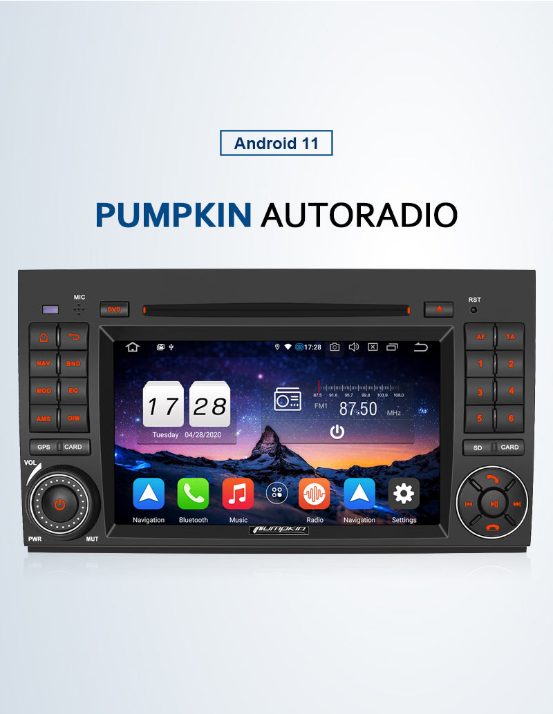 pumpkin Mercedes-Benz Android 11 autoradio