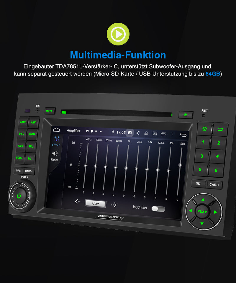 Benz Android 10 car radio navigation