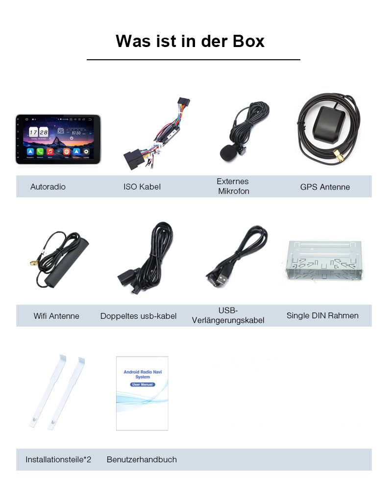 pumpkin 10.1 inch 1 Din touchscreen Android 11 car radio