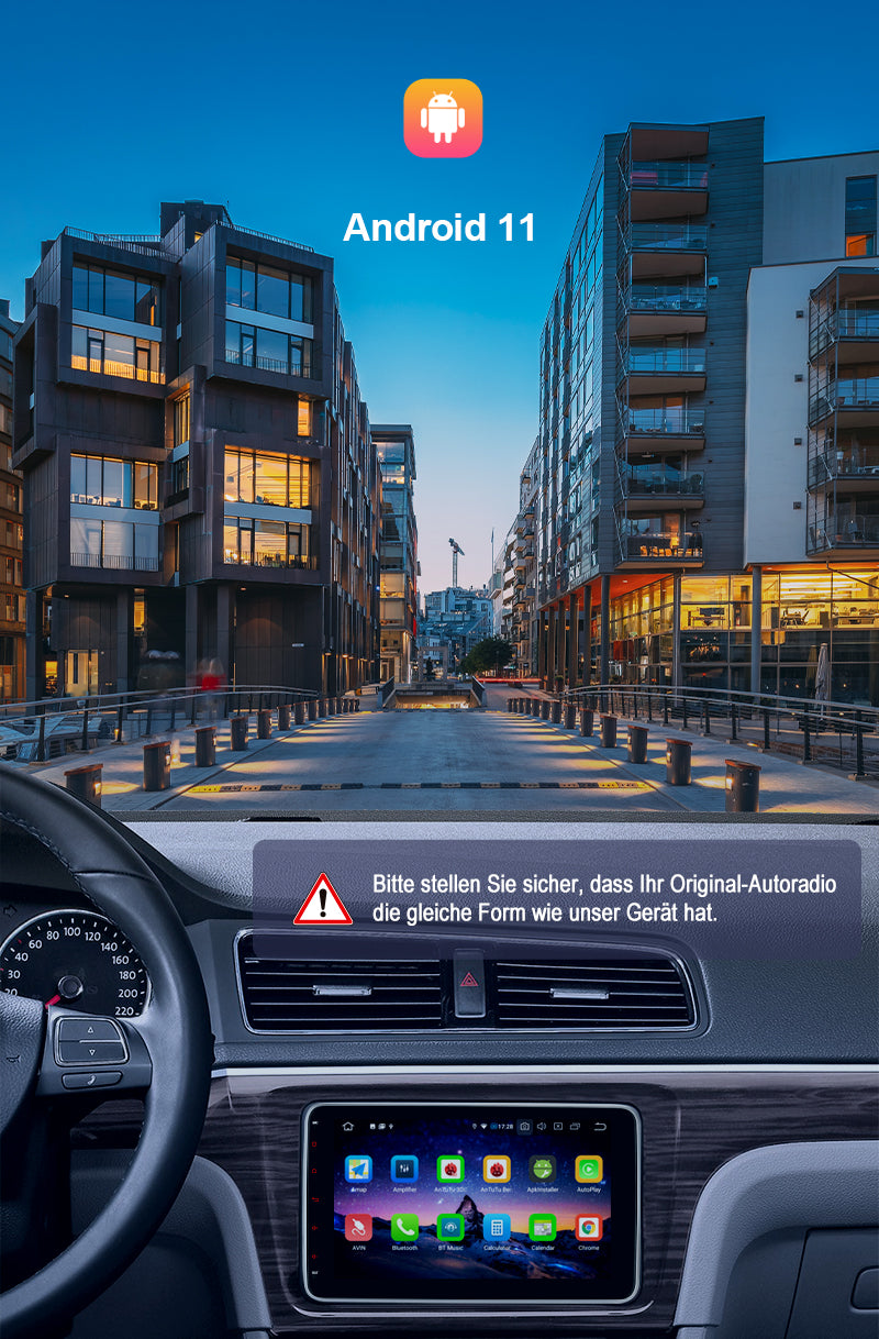 pumpkin 10.1 inch 1 Din touchscreen Android 11 car radio