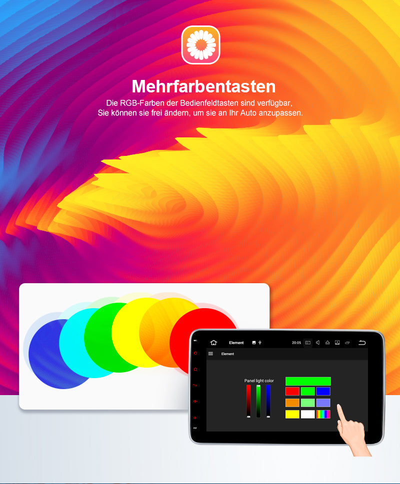 pumpkin 10.1 inch 1 Din touchscreen Android 11 car radio