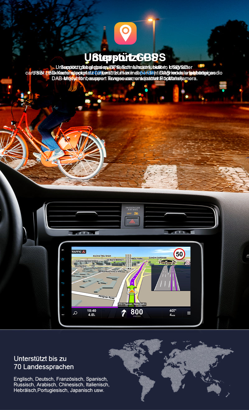 pumpkin 10.1 inch 1 Din touchscreen Android 11 car radio