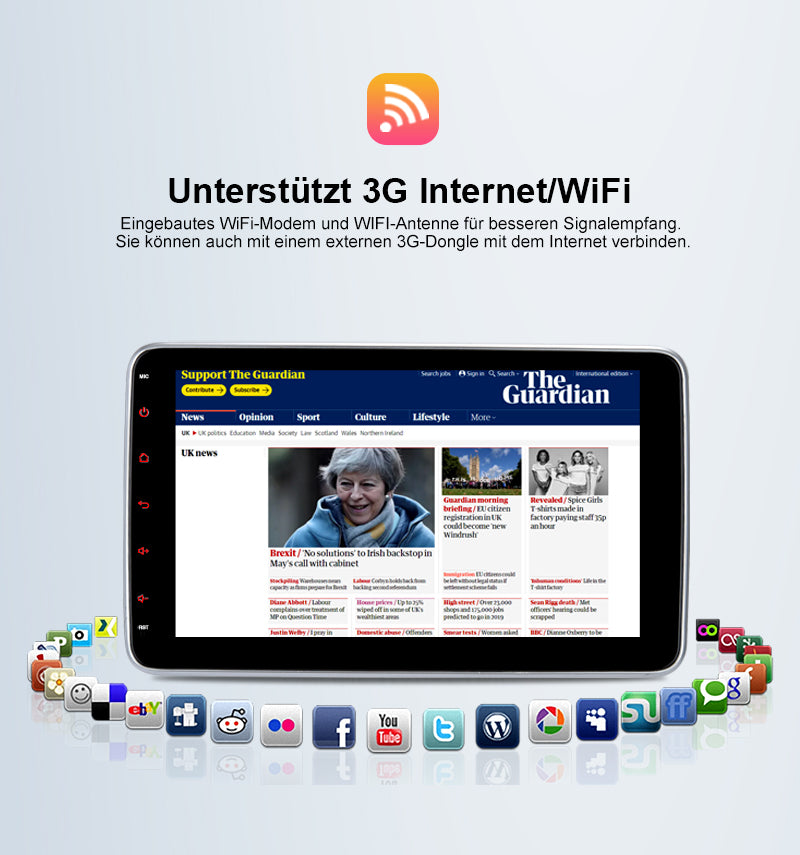 pumpkin 10.1 inch 1 Din touchscreen Android 11 car radio