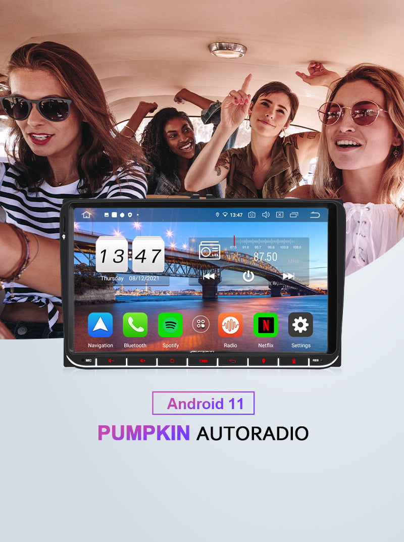 pumpkin 9 Zoll 2 Din IPS Touchscreen VW Android 11 Autoradio