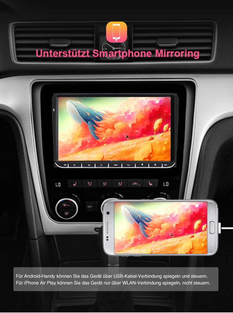 pumpkin 9 Zoll 2 Din IPS Touchscreen VW Android 11 Autoradio