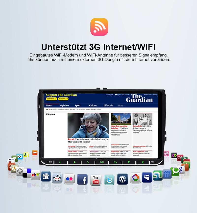 pumpkin 9 inch 2 Din IPS touchscreen VW Android 11 car radio