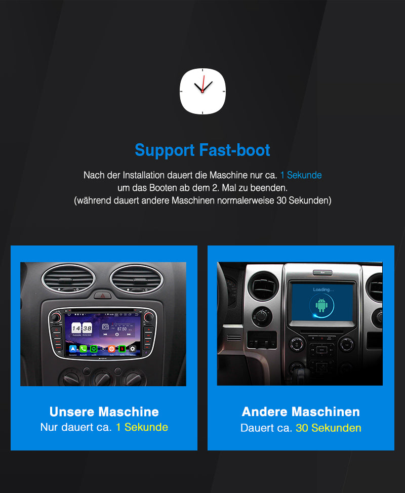 Pumpkin Android 11 Autoradio für Ford Focus MK2 /Mondeo MK4