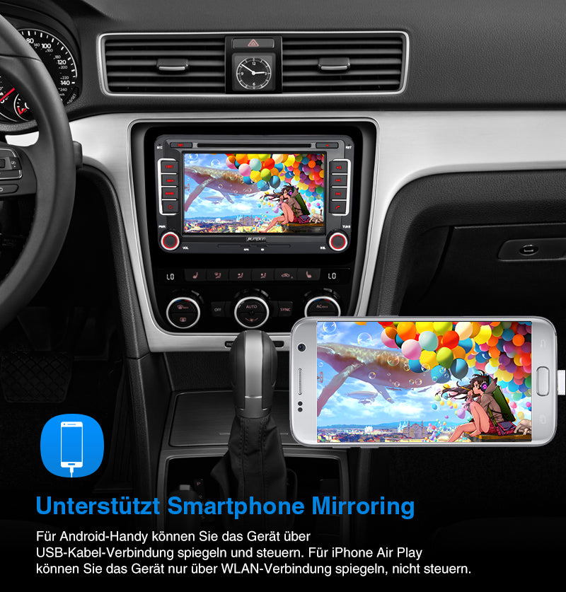 Pumpkin 2din Android Autoradio für VW Golf Touran mit Navi Bluetooth –  PumpkinDE