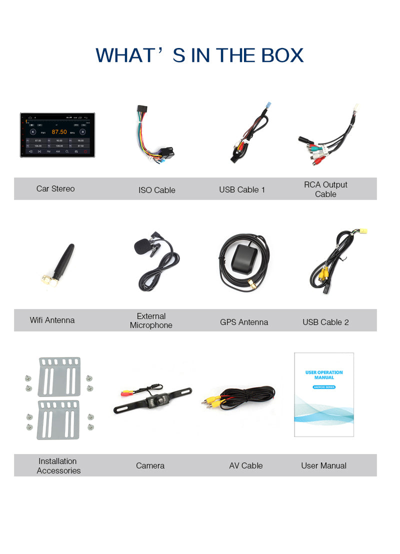 fiat 500 2 din android 10 radio