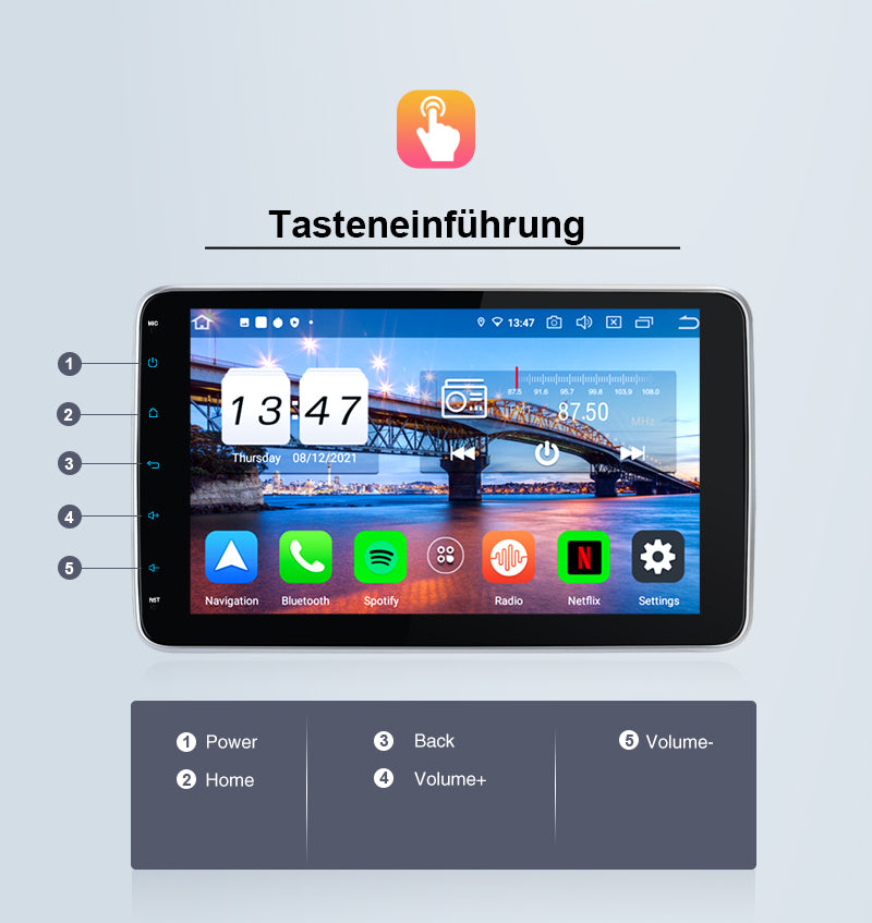 pumpkin 9 Zoll Touchscreen Android 11 Autoradio
