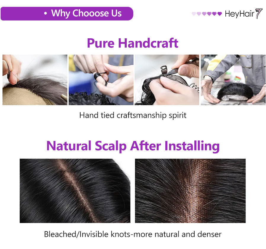 the reason choose heyhair7 as 100 human hair wig supplier for heyhair7 pure handcraft high quality human hair lace wigs