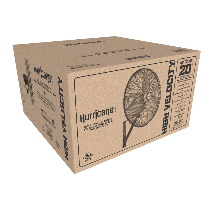 Hurricane - Pro Commercial Grade Oscillating Wall Mount Fan 20