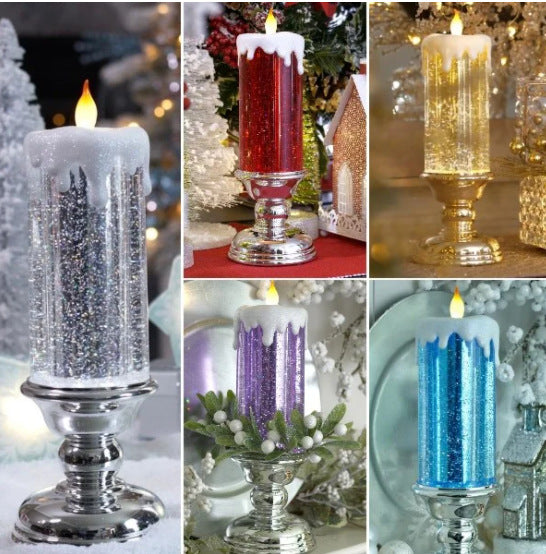 LED Christmas Candle W/ Pedestal