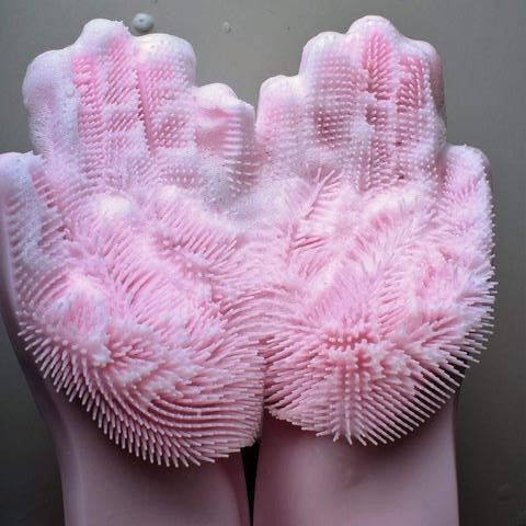 2pcs Silicone Dish Washing Gloves