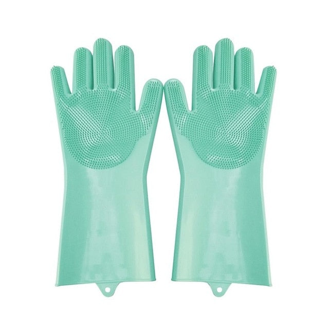 2pcs Silicone Dish Washing Gloves