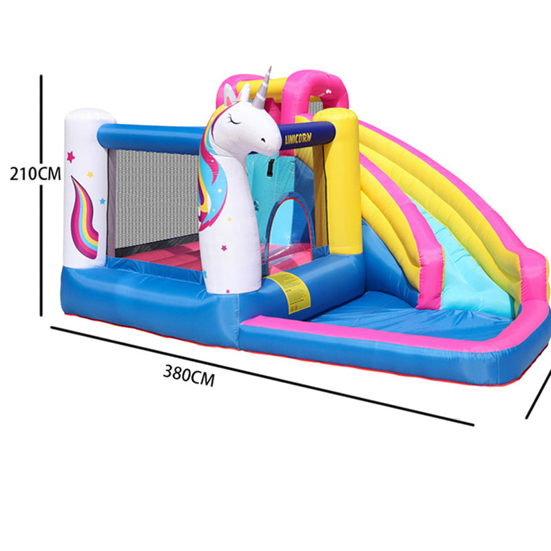Unicorn Bounce House Water Slide With Blower