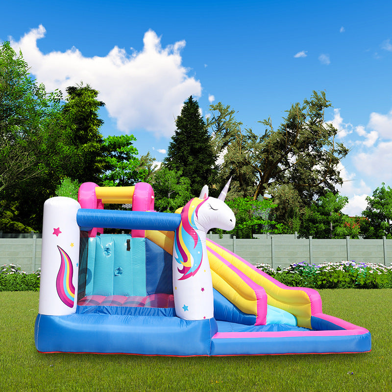 Unicorn Bounce House Water Slide With Blower