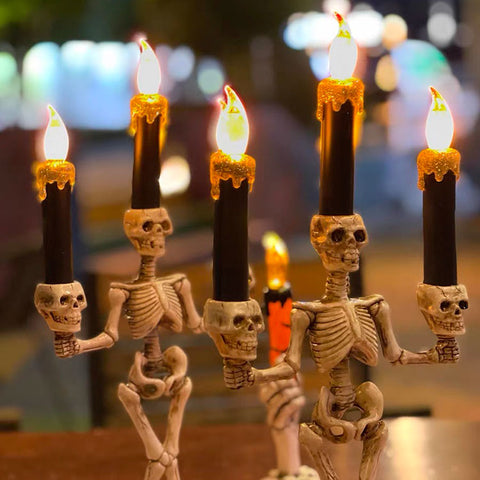 HALLOWEEN SKULL GHOST HAND ELECTRONIC CANDLE