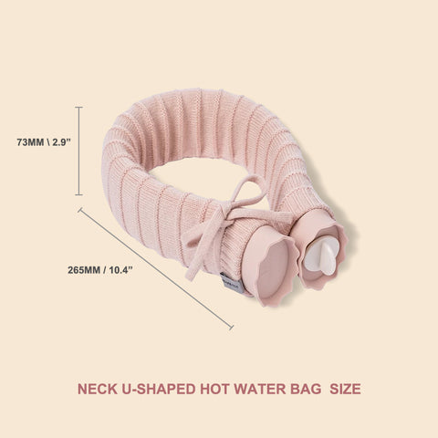 PORTABLE SILICONE NECK U-SHAPED HOT WATER BAG size scarf