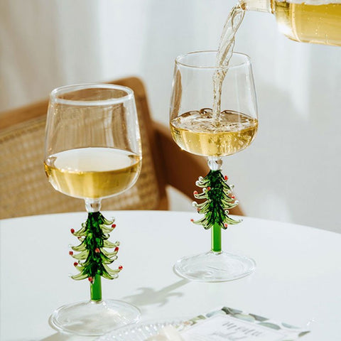 CHRISTMAS TREE WINE GLASS