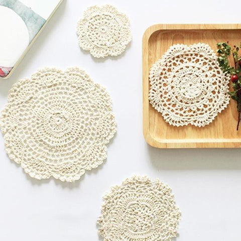 KNITTED FLOWERS COASTER