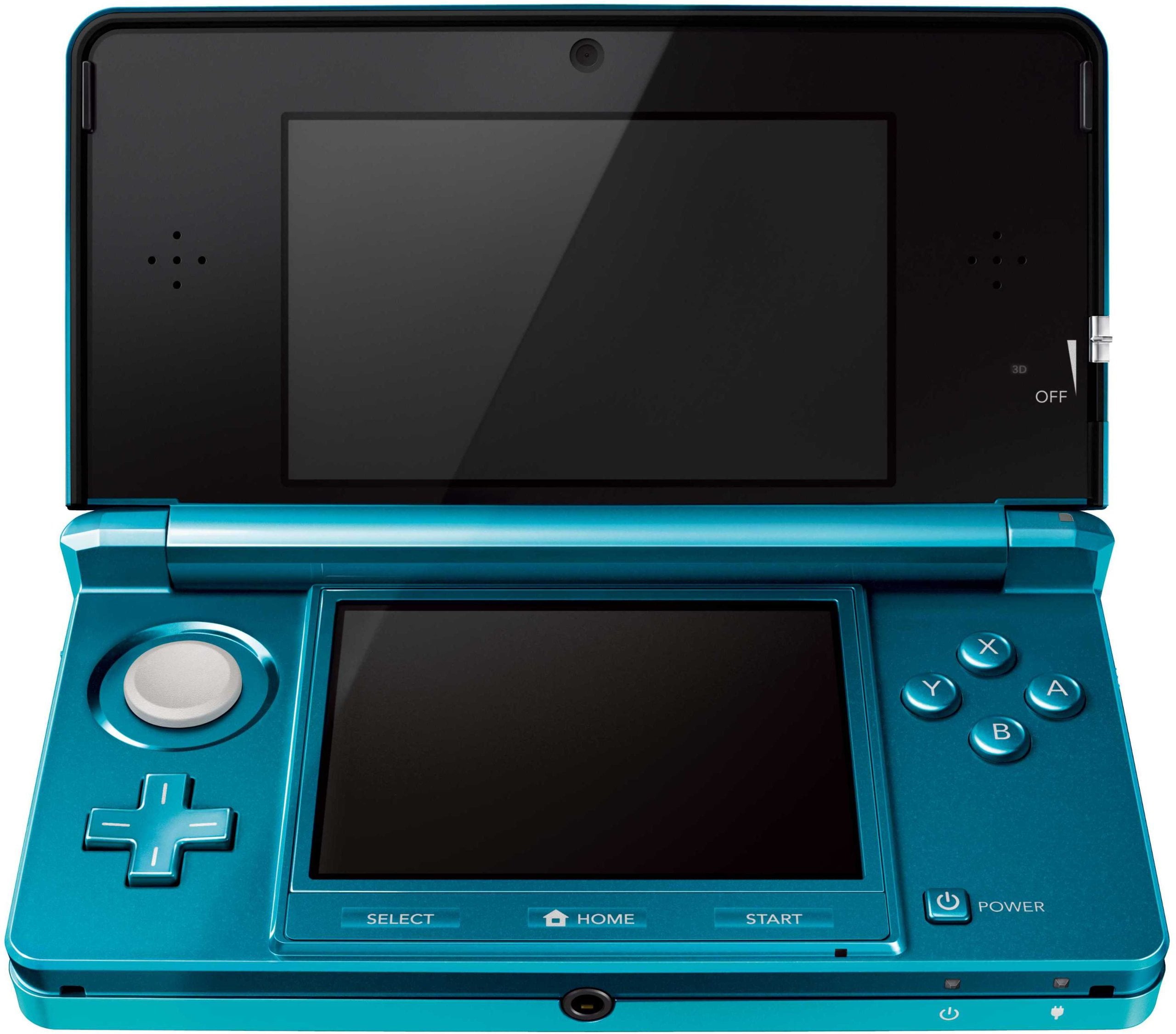 Restored Nintendo 3DS - Aqua Blue Handheld Gaming System with Stylus SD Card Charger