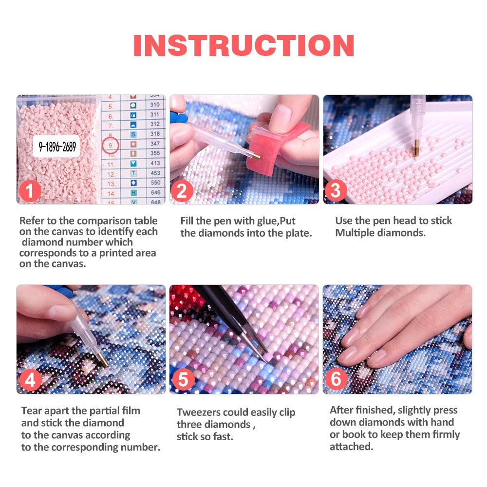 INSTRUCTION OF HOW TO FINISH A DIAMOND PAINTING