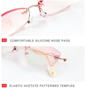 2020 fashionable ladies pink reading glasses