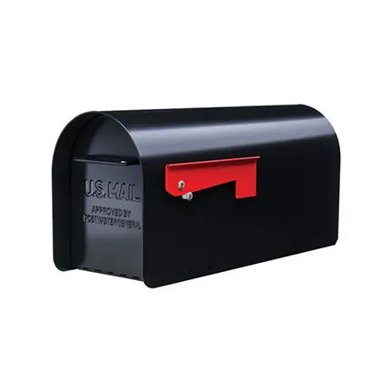 Gibraltar Mailboxes Ironside Large, Heavy-Duty, Steel, Post Mount Mailbox, Black, MB801B