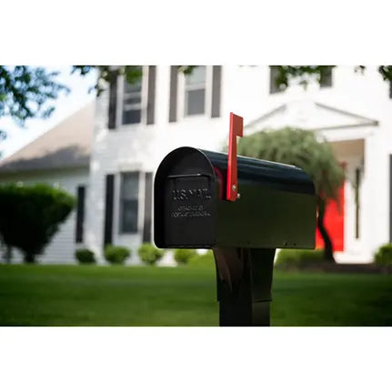 Gibraltar Mailboxes Ironside Large, Heavy-Duty, Steel, Post Mount Mailbox, Black, MB801B