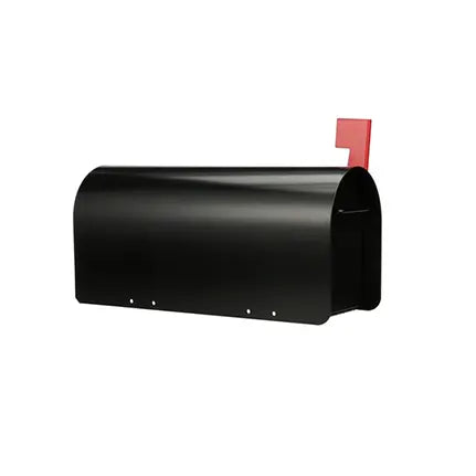 Gibraltar Mailboxes Ironside Large, Heavy-Duty, Steel, Post Mount Mailbox, Black, MB801B