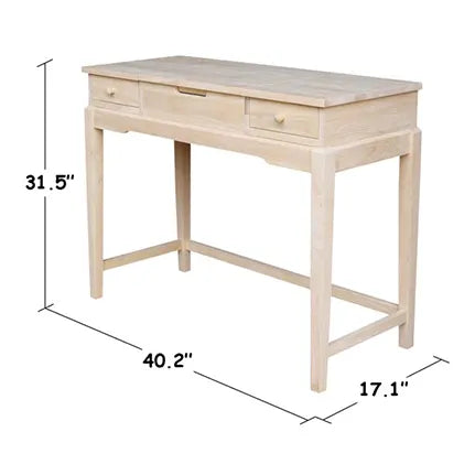 International Concepts Dt-2 Vanity Table, Ready to Finish