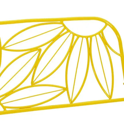 Mainstays Hello Sunny Outdoor Steel Bench - Yellow