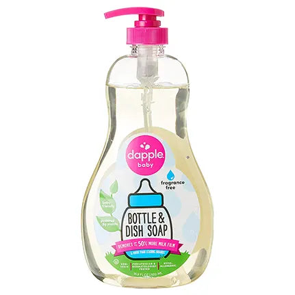 Dapple Baby Bottle and Dish Liquid, Fragrance-Free, 16.9 fl oz