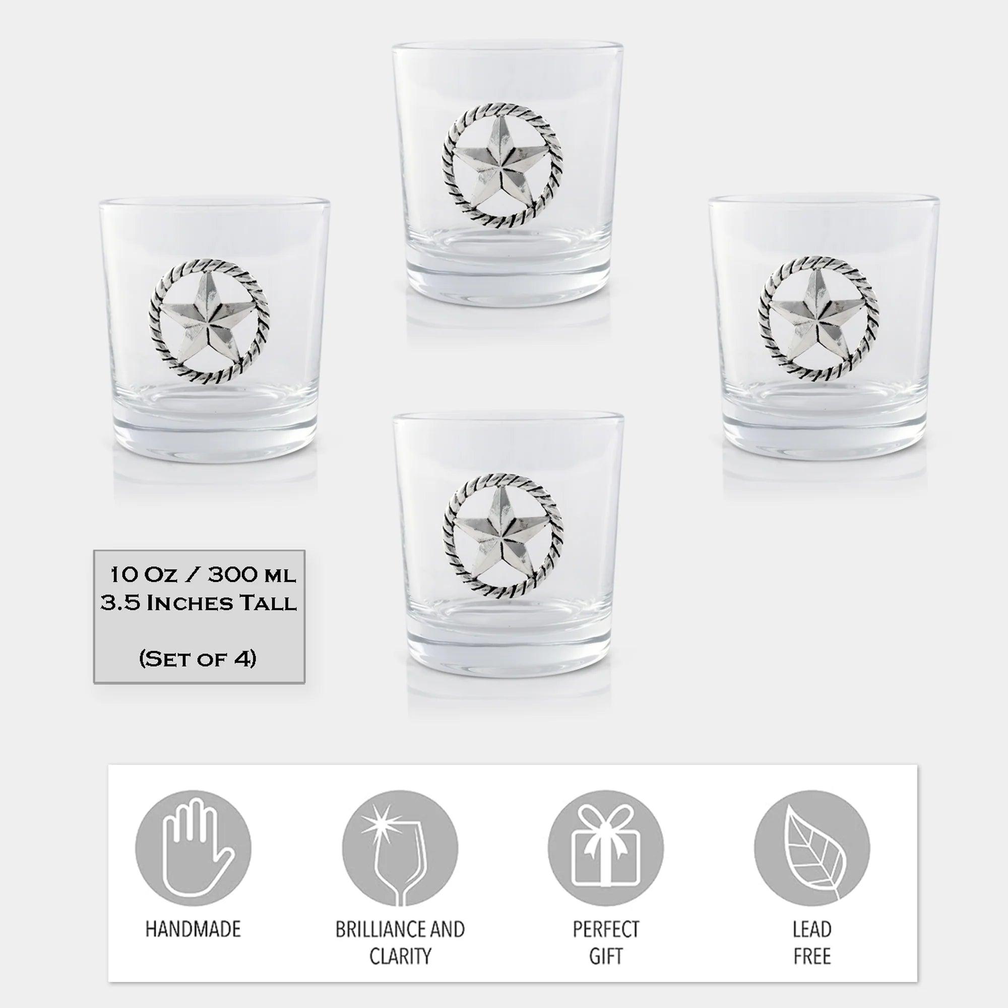 Texas Charm Whiskey Glass Set