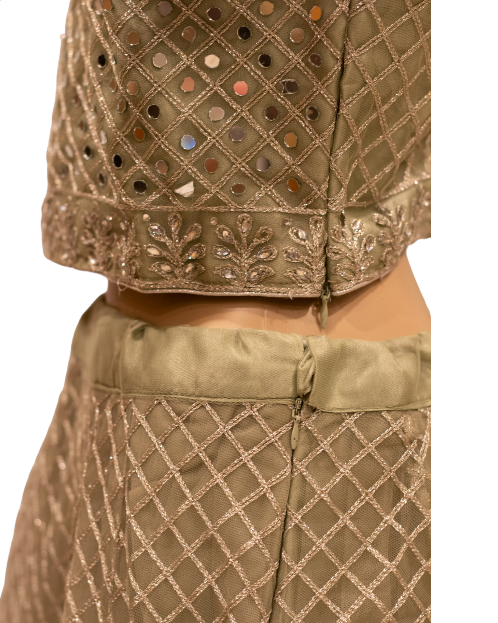 Partywear Lehenga Dress, Choli Blouse, and Net Dupatta Model 3