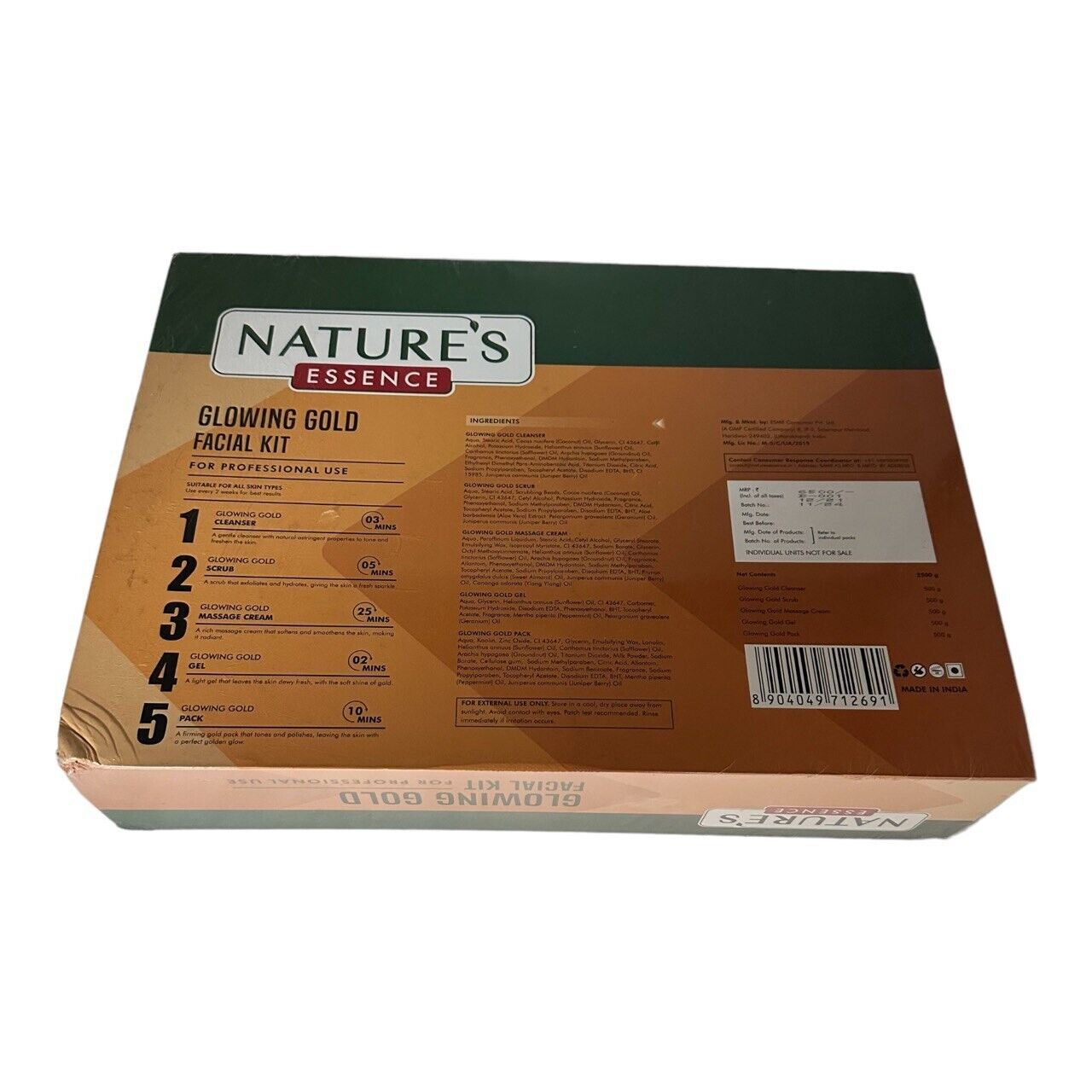 Salon Size Natures Essence Glowing Gold Facial Kit 2500g