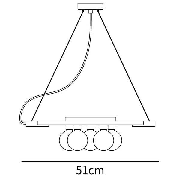 Magma spanische Alabaster-Scheibenpendelleuchte Größendiagramm Ø 51cm
