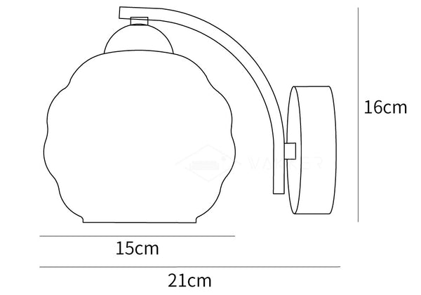 Gatsby Glow Wall Lamp — size reference