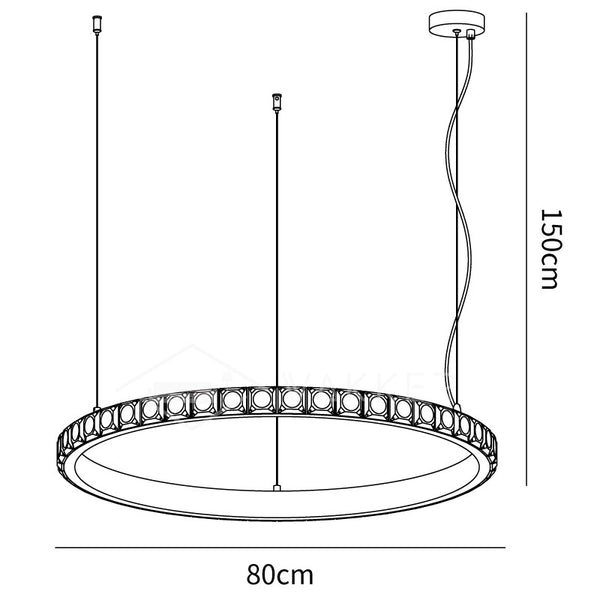 Aura Ring Chandelier dimensions