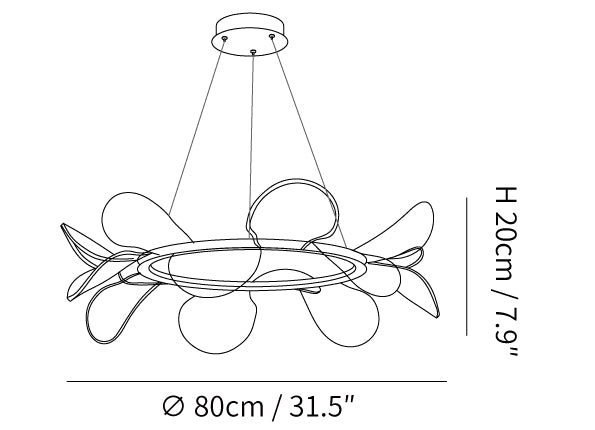 Bain Flying Flowers — ∅80cm round