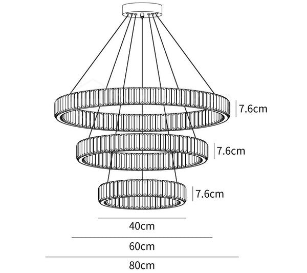 Bertolda Chandeliers dimensions