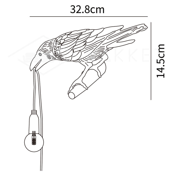 Bird Wall Light dimensions