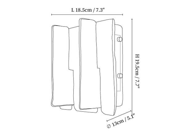 Blason Wall Light size reference