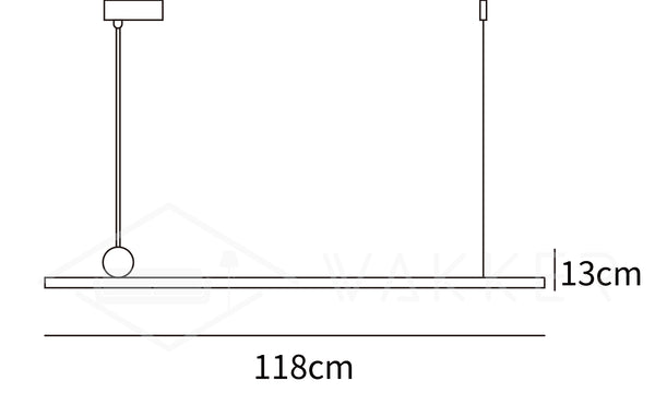 Cale Suspension Lamp dimensions