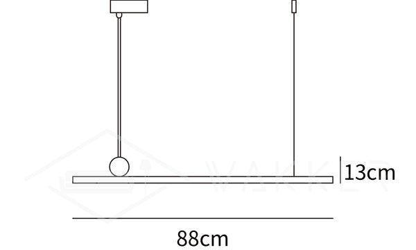 Cale Suspension Lamp dimensions