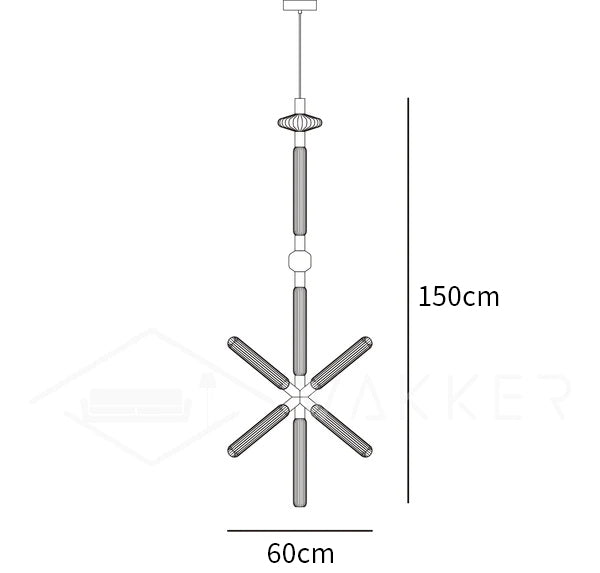 Cipher pendant Model G size diagram