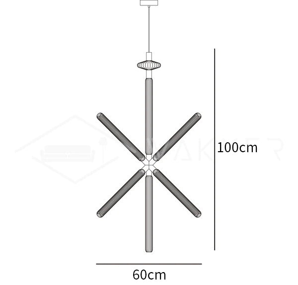 Cipher pendant Model H size diagram
